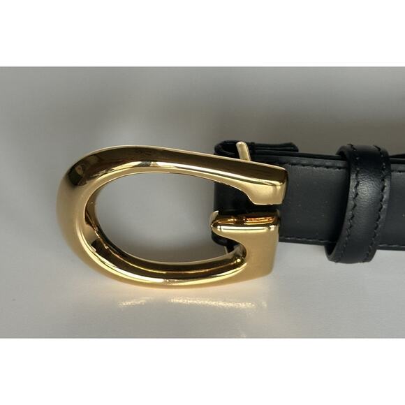 Gucci Selleria G-Buckle Women\'s Leather Belt Black 80/32 IT 655566 NWT main image 6